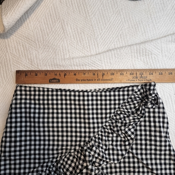 Zara Checkered Skort Black White Plaid Size Medium (Looks To Run Small) - Picture 6 of 7